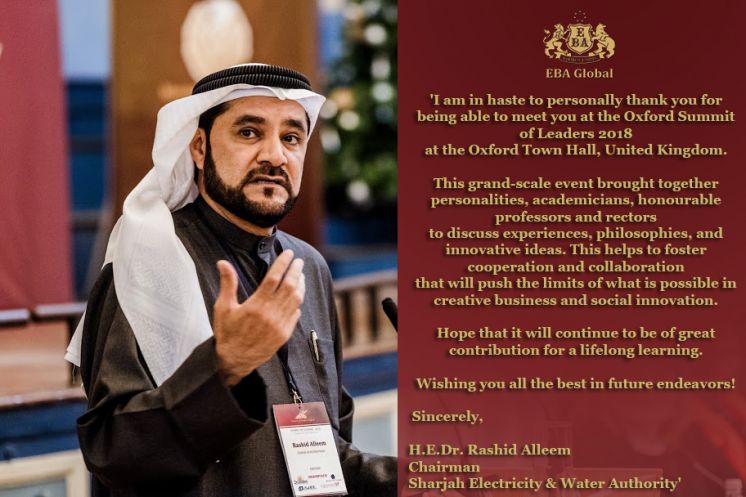After Oxford Summit of Leaders-2018. Special words of appreciation.